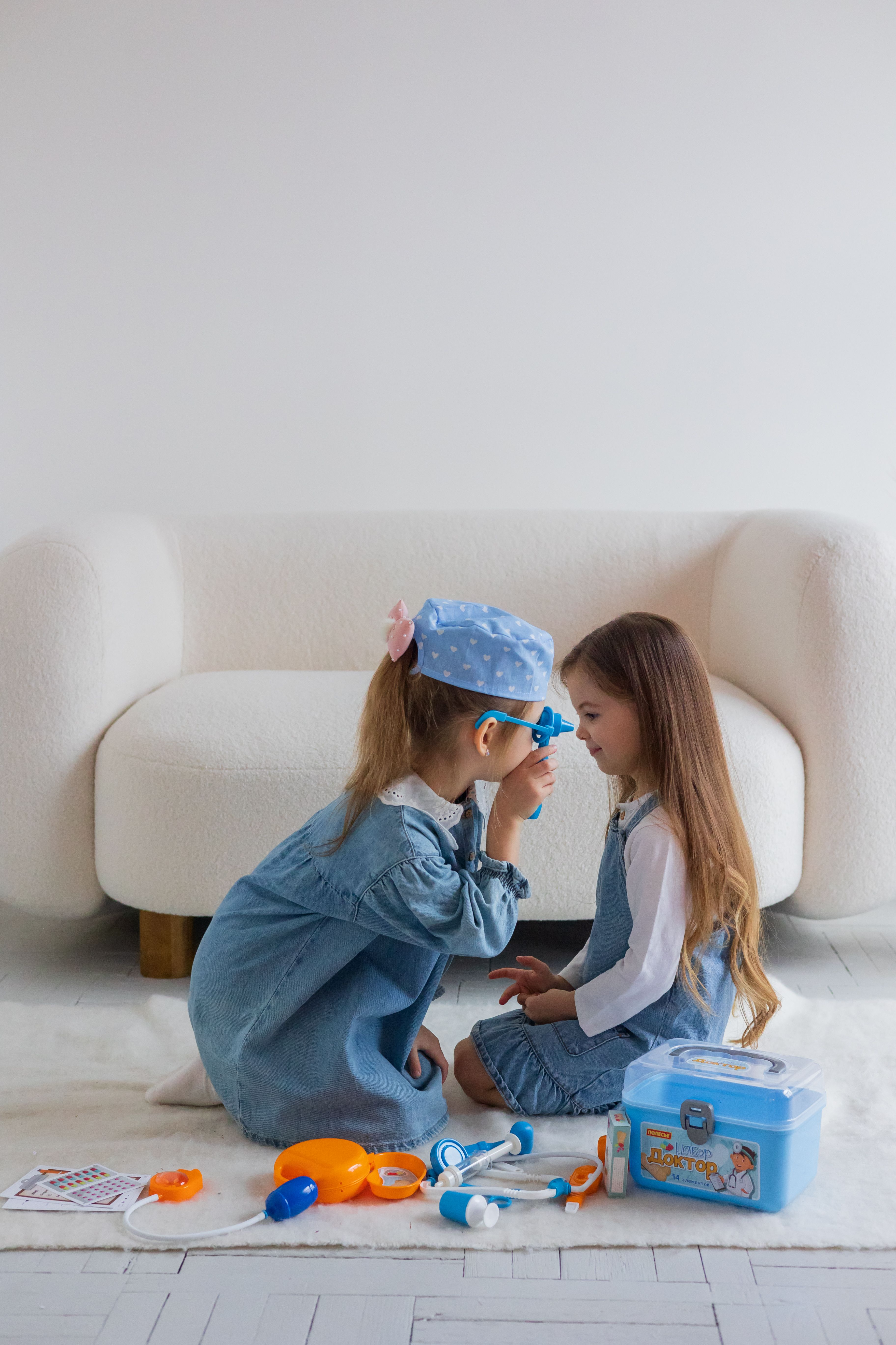 Parent and child working together at home