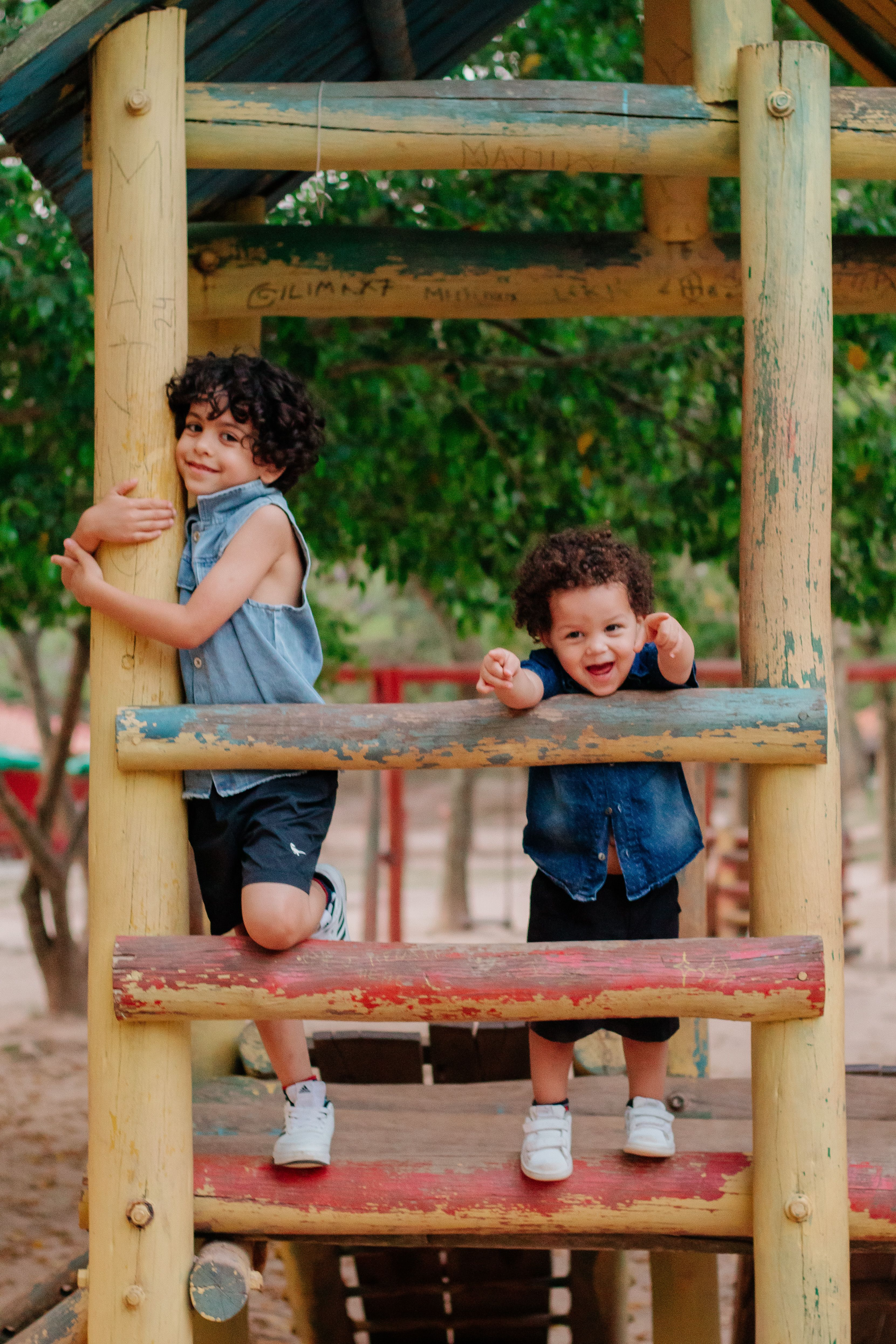 Parent and child working together at home